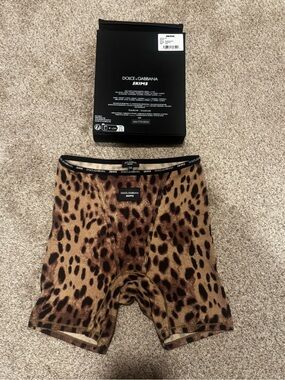 AUTHENTIC Dolce & Gabbana SKIMS Leopard Print shorts